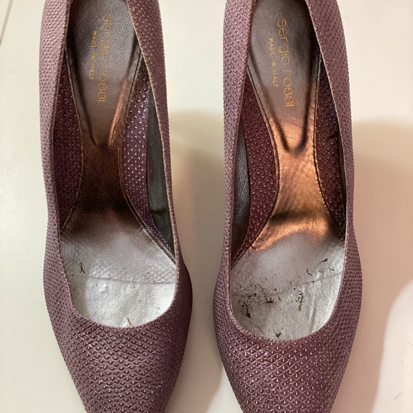 Sergio Rossi Purple Metallic Heels - Picture 3 of 4
